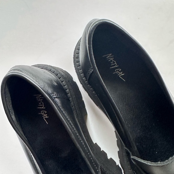 Nasty Gal Leather Chunky Loafers 40 EU / 9 US - Picture 10 of 15